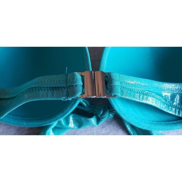 SAPPH TEAL SHIMMERY BIKINI SET NWT SIZE EURO M - Picture 8 of 10